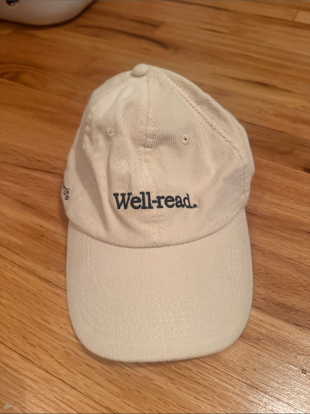 Well-read Embroidered Cream Baseball Cap - Casual Women's Hat
